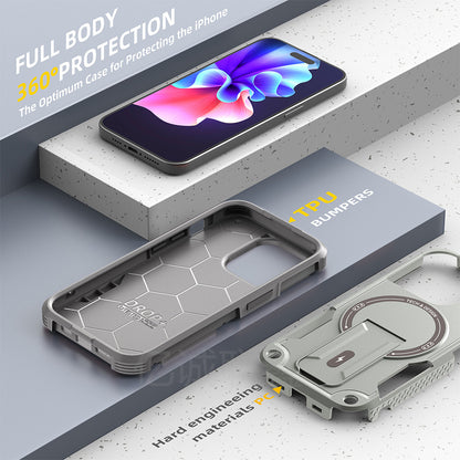 Magnetic Armor Case for iPhone – Shockproof & Multifunctional Protection