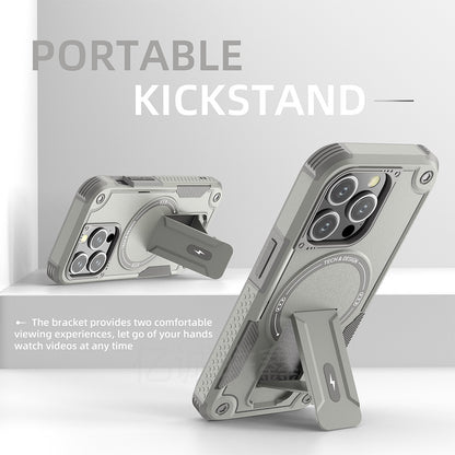 Magnetic Armor Case for iPhone – Shockproof & Multifunctional Protection