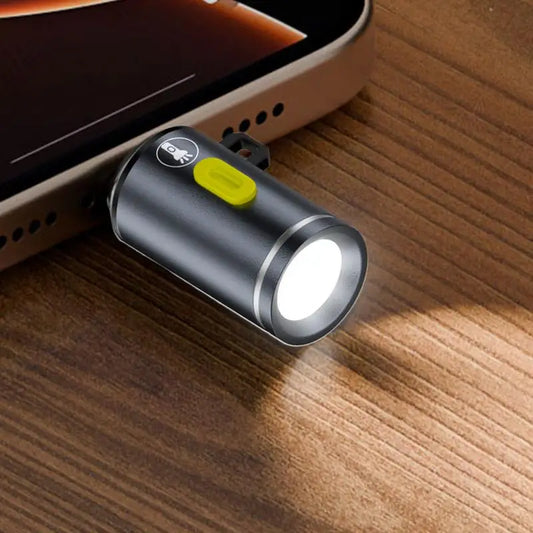 Mini Type-C LED Keychain Flashlight – Portable Torch for Outdoor Use