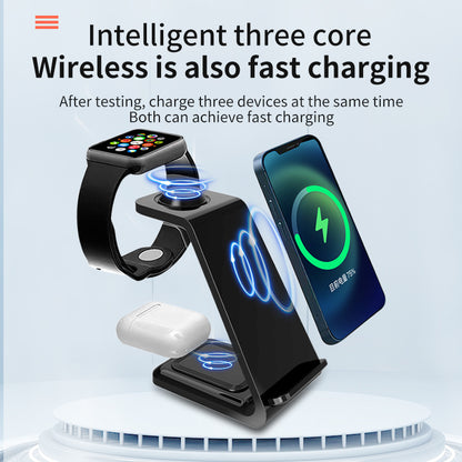 3-in-1 Upright Wireless Charger & Mobile Phone Holder