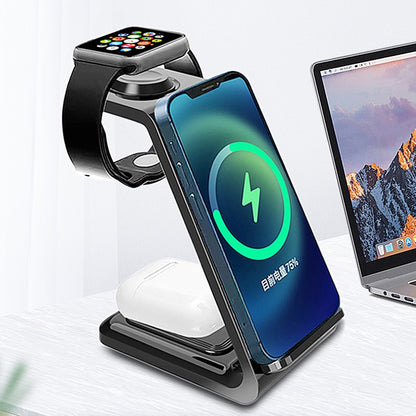3-in-1 Upright Wireless Charger & Mobile Phone Holder